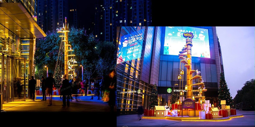 广州正佳广场——圣诞美陈设计搭建方案